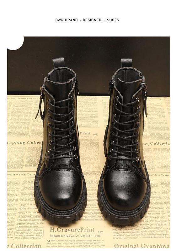Product Introduction of New Martin Boots 2024 New Female Student Korean Winter Thick Bottom Fleece-Lined Warm British Style Western Style Female Comfortable 16