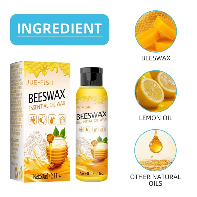 Product Introduction of Beeswax Wood Furniture Polish Wax with Sponge, 1/2 Counts Home Furniture & Floor Polishing Wax, Household Cleaning Supplies for Home Kitchen Bathroom 2