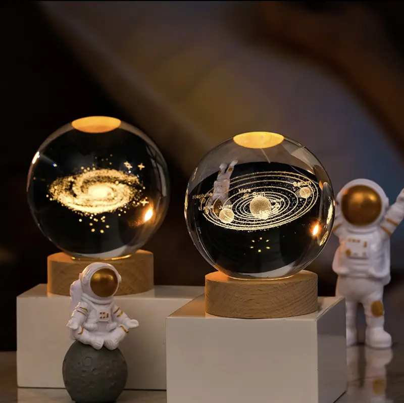 Lampu buat kamar tidur Lampu Hias LED lampu hias kamar tidur Hadiah spesial lampu malam bulan bola kristal 1