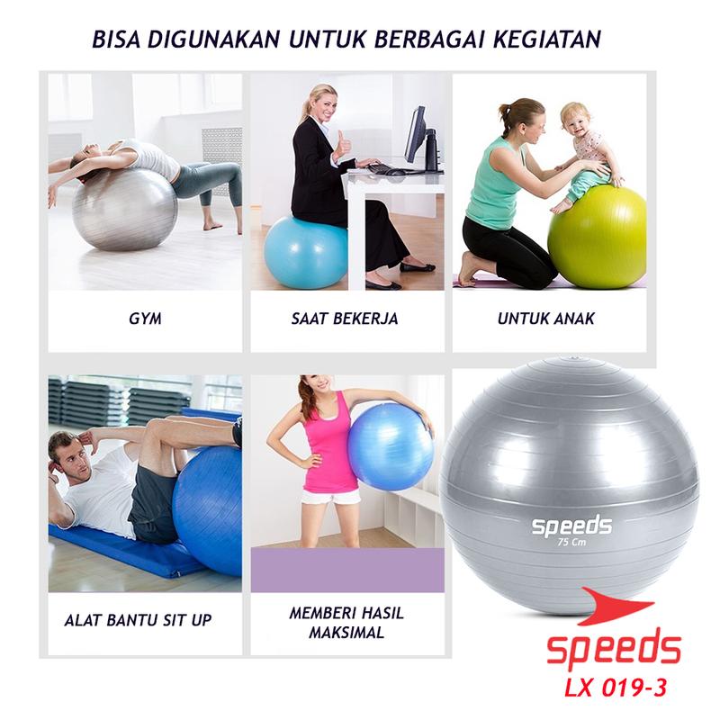 SPEEDS Bola Gym Exercise Ball Gymball Bola Olahraga Gym Ball Diameter 75cm 019-3 4