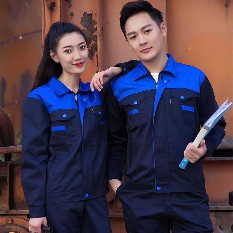 Bộ quần áo lao động khoá kéo chất kaki đẹp dày dặn nhiều màu phù hợp với mọi đối tượng Nam Menswear Sơ Mi Có Túi Có Cổ