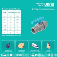 Gambar UNNU PVC Ball Valve - PVBV02 2" dari UNNU.official Kab. Gresik 2 Tokopedia