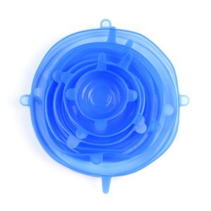 Nắp Giữ Tươi Bằng Silicon, Bộ Sáu Món, Nắp Bát Co Giãn, Chống Bụi, Nắp Kín Mặt Cười, Bao Gồm Màng Giữ Tươi
