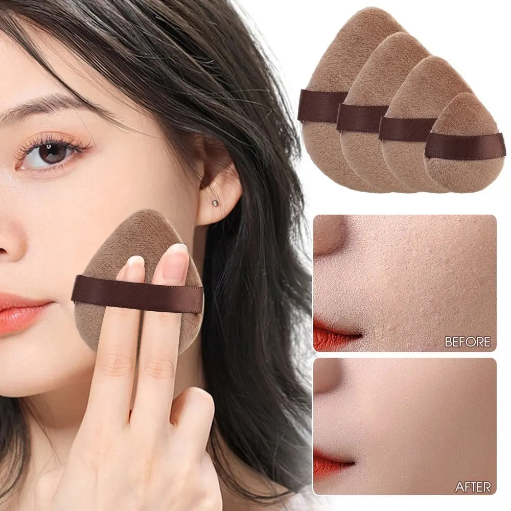 4/8pcs Portable Professional Cosmetic Powder Puff Super Soft Comfortable Finger Puff Mini Dry and Wet Use Makeup Sponge Set