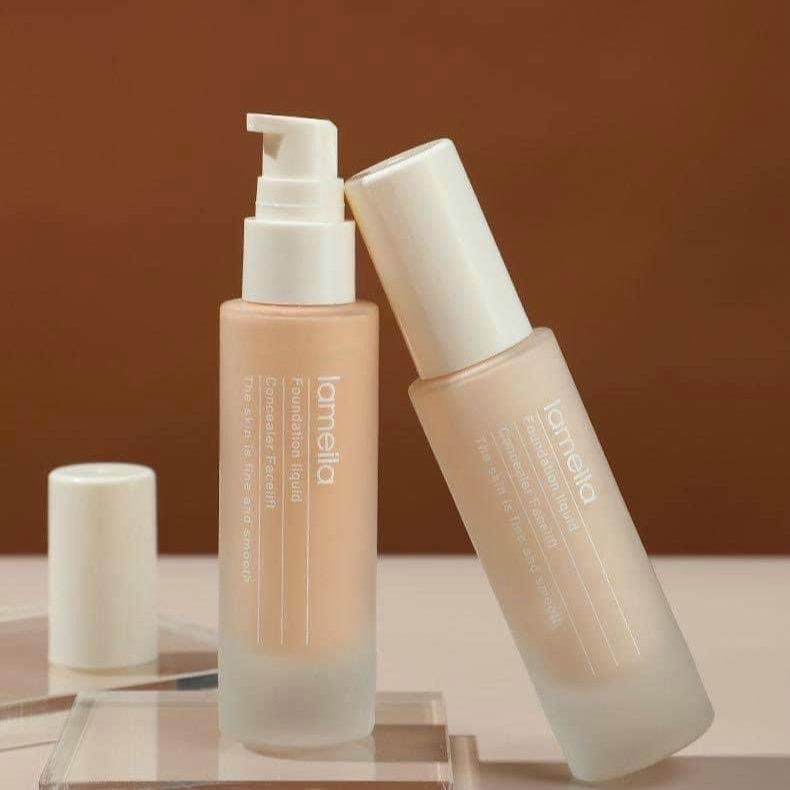 Kem Nền Chai Sành Của Nhà Lamelila FT Sản Phẩm Bán Chạy Tông Màu Tự Nhiên Tươi Sáng Mỹ Phẩm Cosmetic