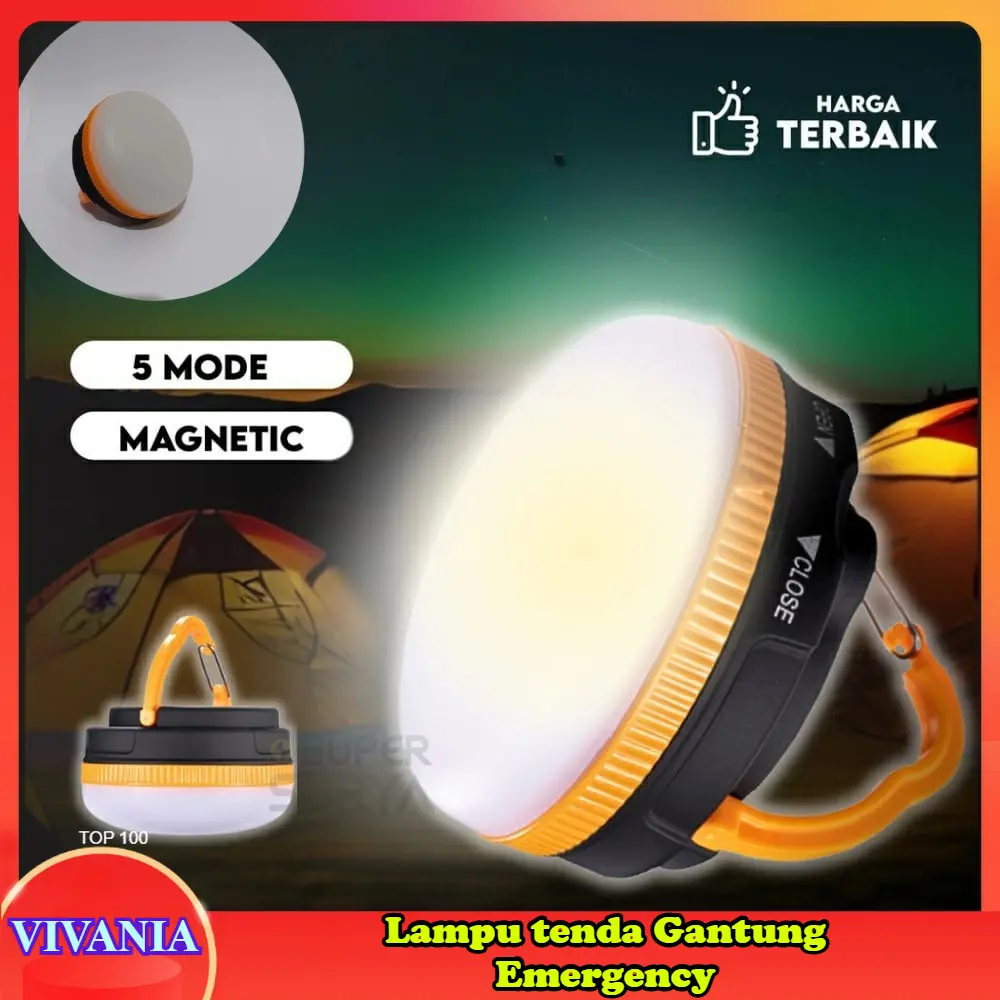 VIVANIA - Lampu tenda Lampu bapau Lampu camping Outdoor Gantung Lampu Emergency