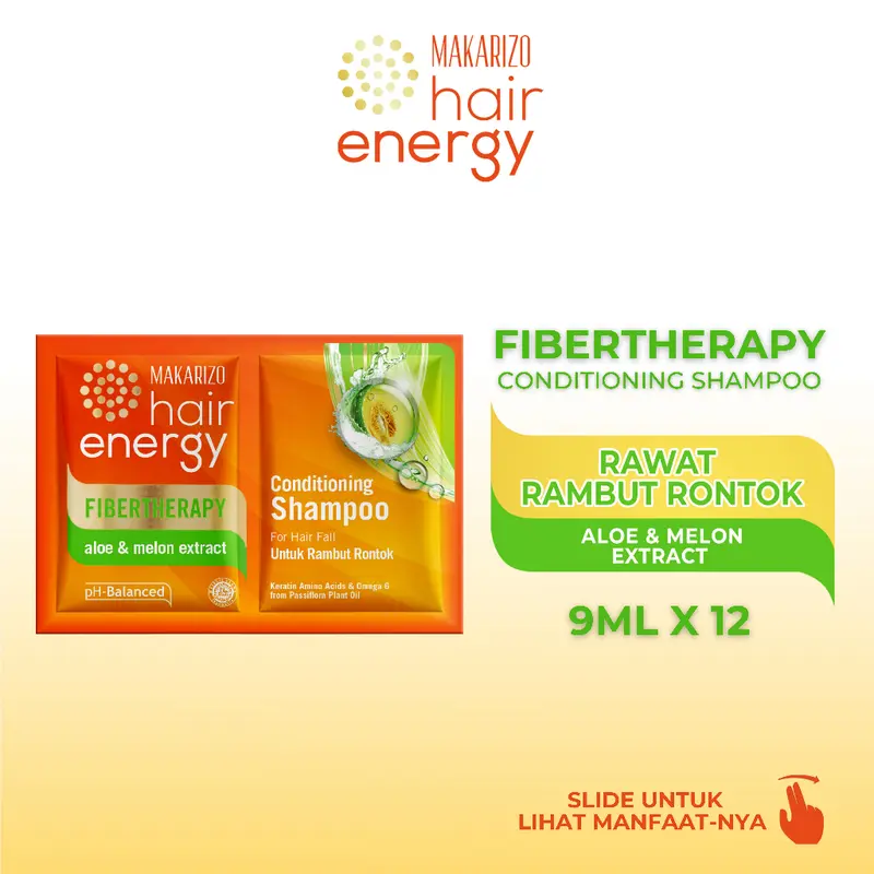 Makarizo Hair Energy Fibertherapy Conditioning Shampoo Aloe Melon 9 mLx12 0
