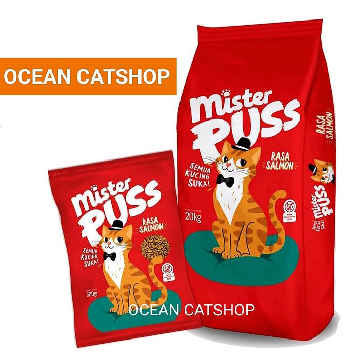 Gambar makanan kucing mister puss salmon 500gr dari OCEAN CATSHOP Kab. Bantul Tokopedia