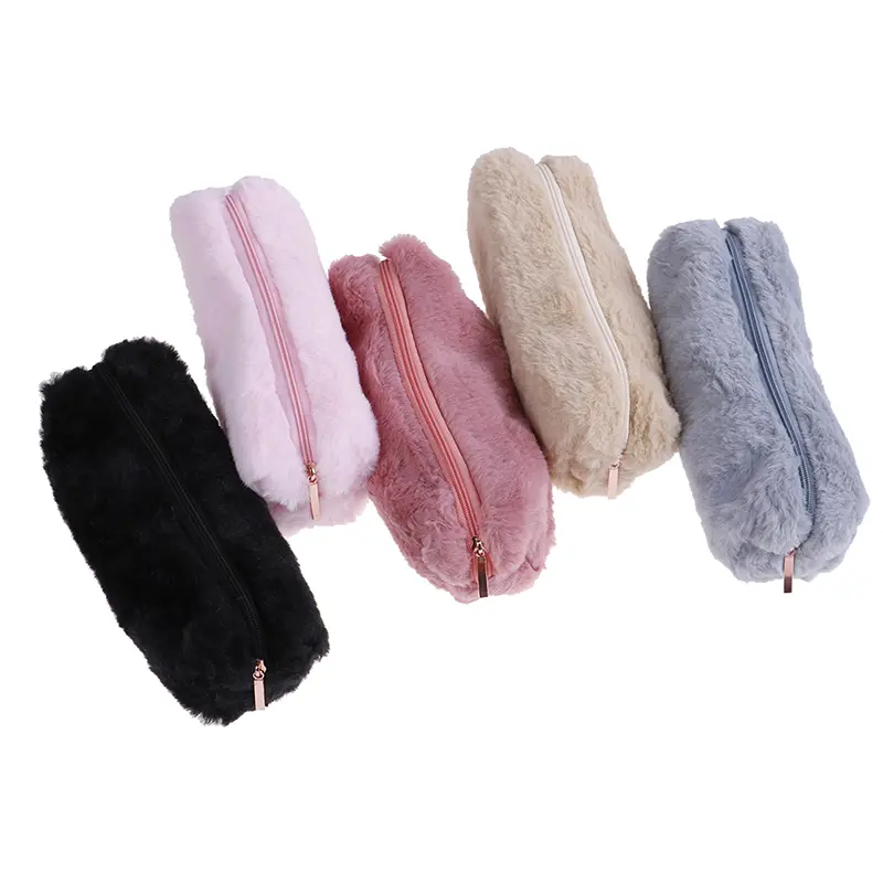 Hộp Đựng Bút Chì Nhồi Bông Mềm Mại Và Bồng Bềnh Dễ Thương Cho Bé Gái, 1X, Thích Hợp Cho Túi Trang Điểm, ví đựng tiền Xu, Túi Đựng Đồ 3