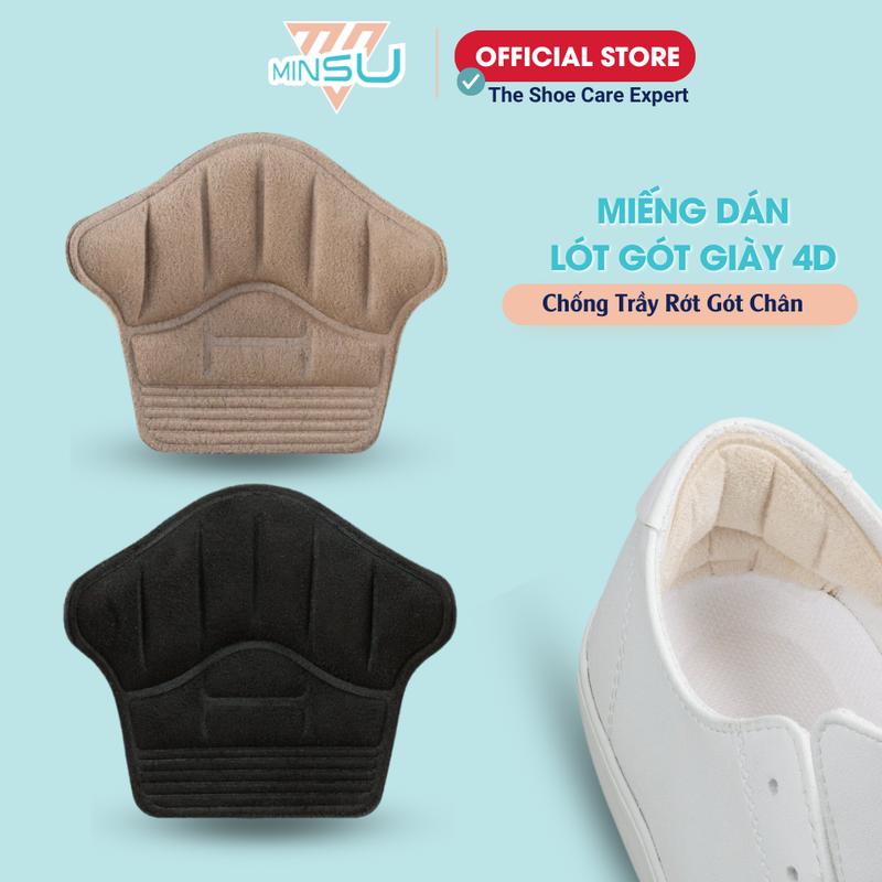 Miếng Dán Lót Gót Giày 4D Chống Rộng MINSU M5513 Đệm Bảo Vệ Chống Đau Trầy Chân Bị Rộng Cho Giày Cao Gót Thể Thao
