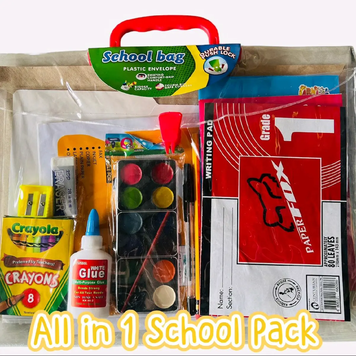 16pcs School Supplies pack for Grade 1 To Highschool