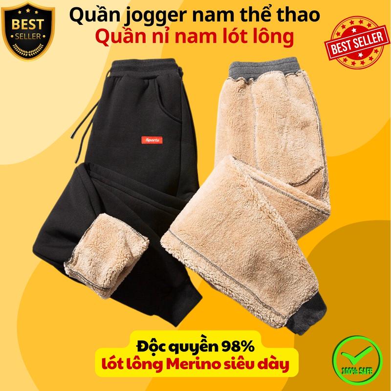 Quần jogger nam QD1 thể thao lót lông cao cấp chất dày đủ size từ 48-100kg nỉ lông cho nam chính hãng D Danido Sport Tập Gym Tập Thể Dục Gym Thể Dục Đồng Sport Tập Gym