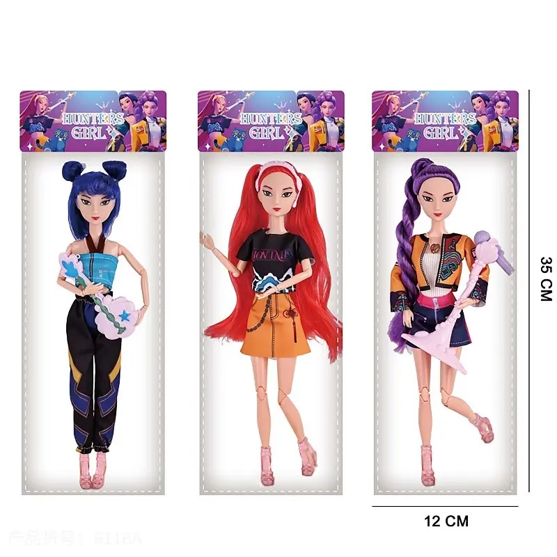 Huntrix Merch – Set Di 3 Bambole Da Collezione 29 Cm (Rumi/Mira/Zoey) Per Fan E Collezionisti