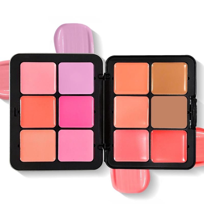  Bảng má kem Mona Bảng má hồng kem Mona Blush Palette 12 ô màu có khối đa năng dễ sử dụng tiện lợi