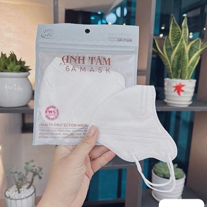  Thùng 100 chiếc Khẩu trang 6A Anh Tâm Mẫu Mới 2024 4 lớp dày dặn Quai êm Bảng Màu Độc Lạ 
