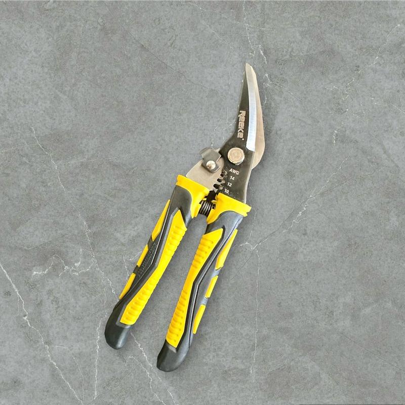 F11 - Kìm đa năng hiệu Reeke - 23cm cắt tôn, xương trần thạch cao, nẹp dây điện, tuốt dây điện