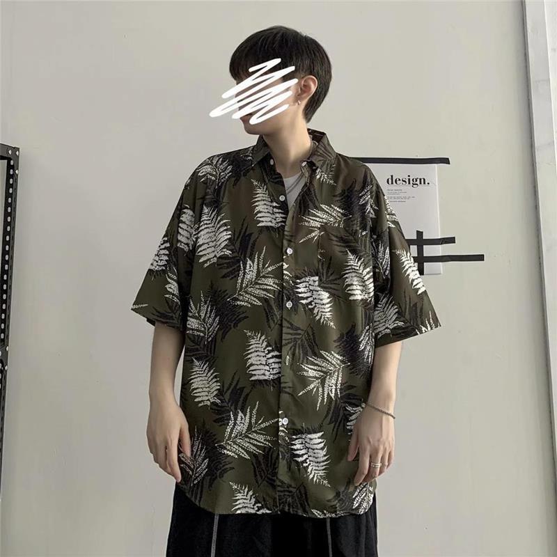 Áo Sơ Mi Hoa Đi Biển Nhật Bản, Dành Cho Nam Và Nữ, Ins Hợp Xu hướng, Phong Cách Hawaii Và Hồng Kông, Dáng Rộng Vừa Vặn, ngắn Tay, Áo Sơ Mi Cặp Đôi, Thích Hợp Cho Mùa Hè 6