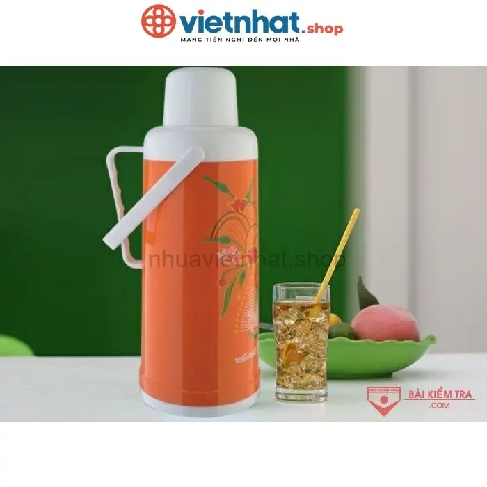 Phích nước nóng 2L truyền thống giữ nhiệt 12h,chịu nhiệt lên đến 120*C  P3986 in họa tiết xinh xắn Nhựa Việt Nhật Premium 5