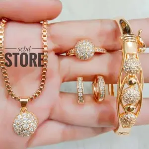 set perhiasan wanita dewasa bola full mata anti alergi