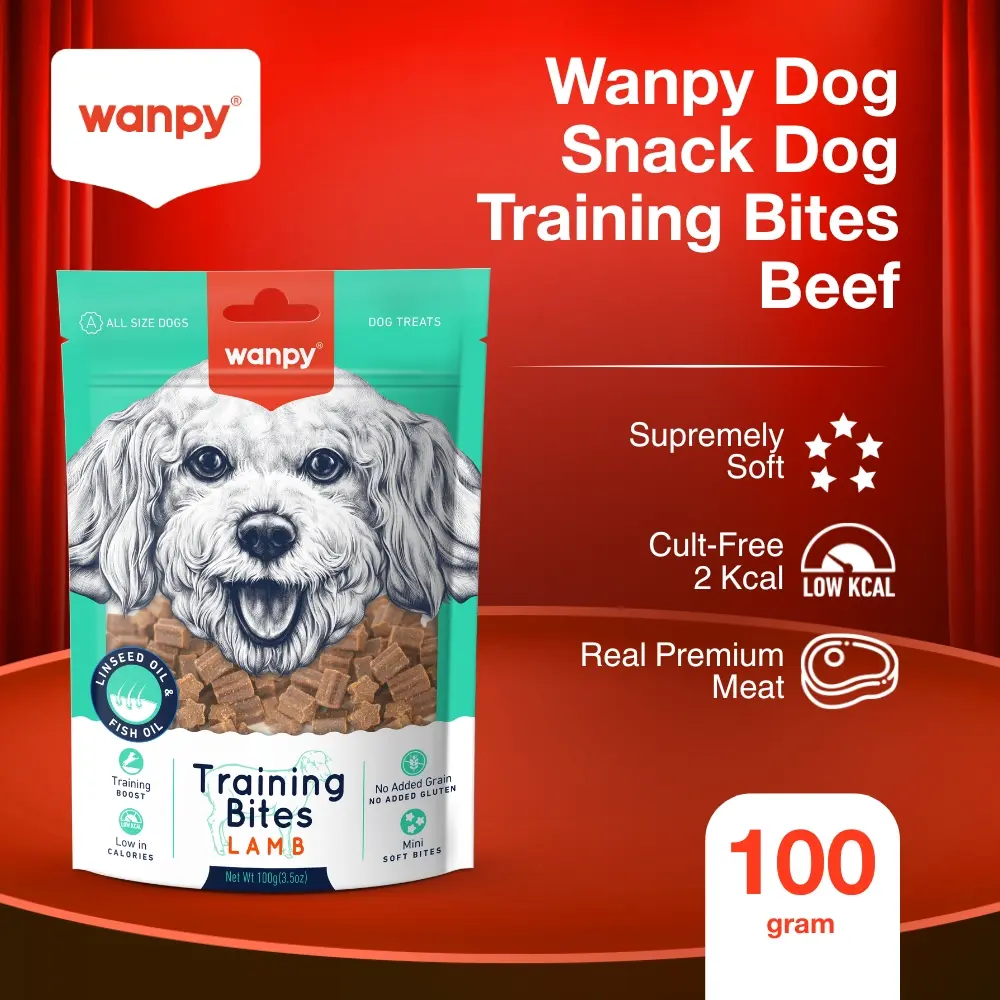 Wanpy Dog Snack Treats Camilan Anjing Training Bites Lamb 100gr
