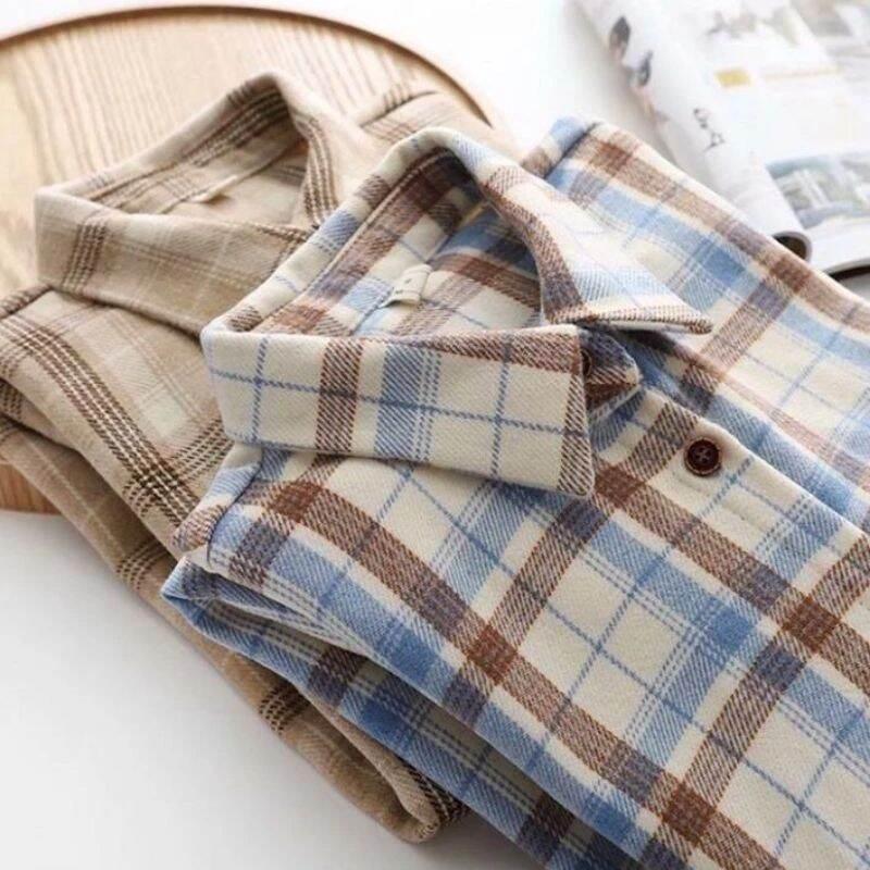 Product Introduction of DISKON 50% kemeja flanel pria dan wanita kemeja flanel kotak kotak premium distro lengan panjang RA BUSANA Atasan 2