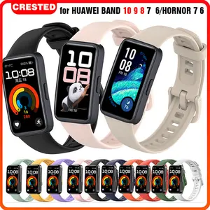 Tali Jam Tangan Strap for Huawei Band 10 9 8 7 6 Honor Band 6 Polos Silicone Sport Soft Hematacc Tali Silikon Untuk Gelang Jam Tangan Pintar Huawei Band 7 Band 6 Tali Olahraga Asli