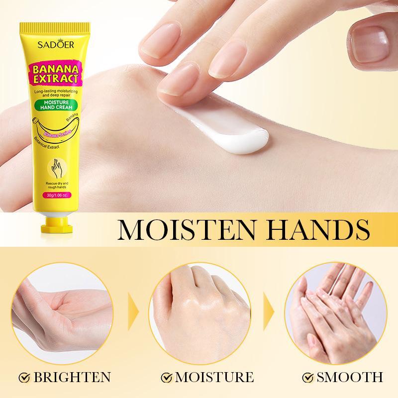 Product Introduction of Banana Moisture Moisturizing Hand Cream Moisturizing Anti-Cracking Refreshing Non-sticky Hand Cream 6