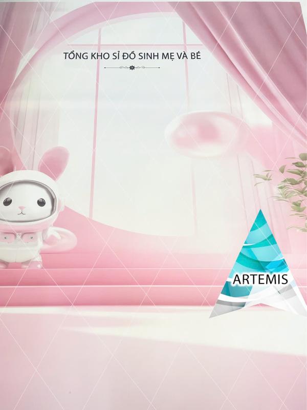 Phông nền livestream - Chụp ảnh sản phẩm - Background Sang Chảnh Tone Hồng Livestream in 3D-5D cao cấp ( có in theo kích thước yêu cầu) 2