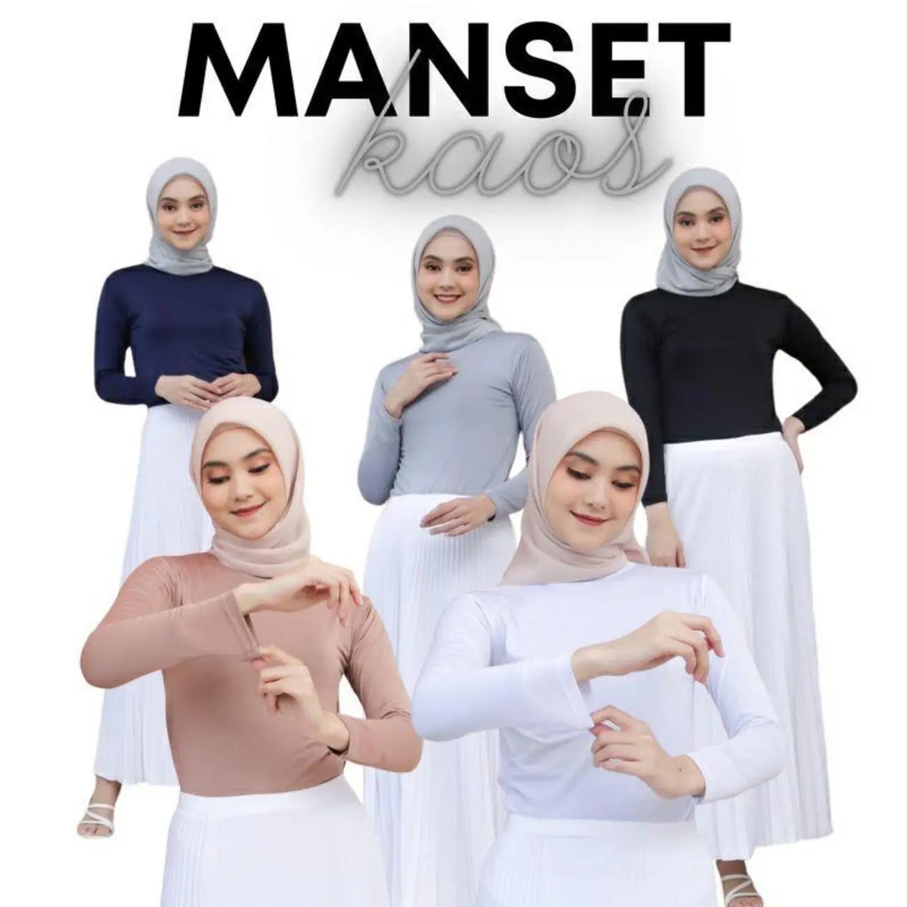 >40 WARNA SPANDEK S FIT TO XL MANSET KAOS / ATASAN BAJU DALAMAN / INNER KEBAYA BRUKAT