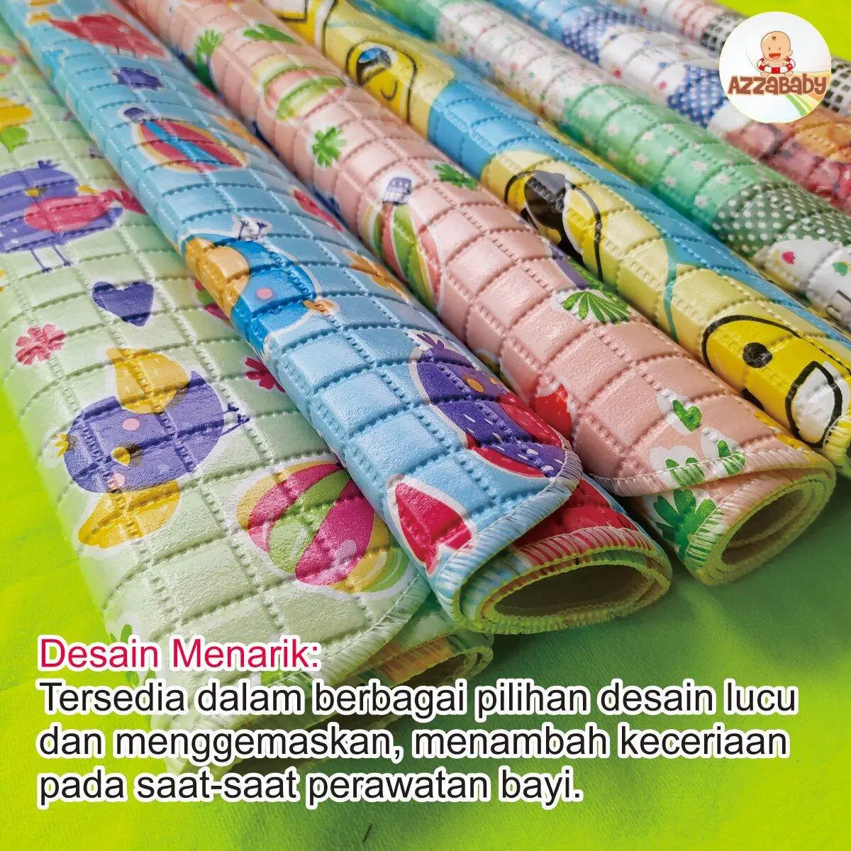 Perlak Bayi Alas Ompol Size 70x60 Pink Waterproof Perlengkapan Newborn