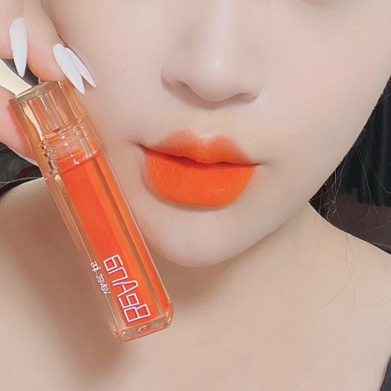 Son Kem BEANA Màu Cam Sofia BA05, Siêu Lì, Mềm Môi, Không Chì, Dưỡng Môi, Chất Velvet Cao Cấp