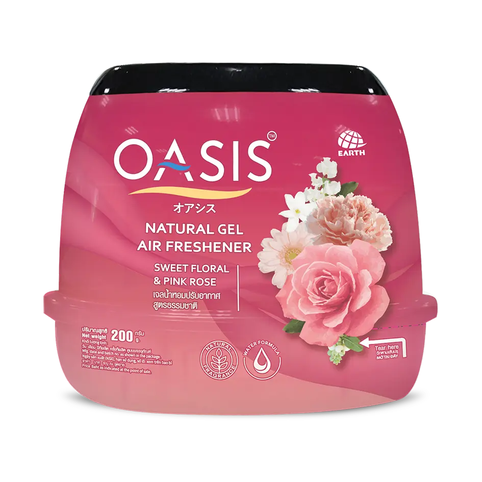 Sáp thơm OASIS Natural Hoa Hồng Sáp phòng khử mùi chiết xuất Hương thơm từ thiên nhiên Oasis Natural SweetFloral&PinkRos