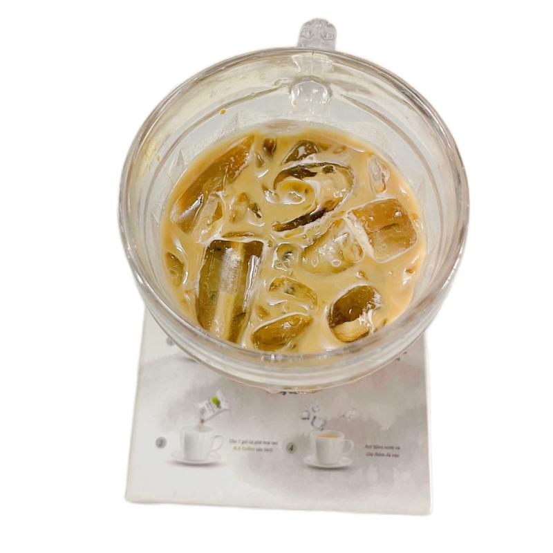 [Hộp lớn 12gói cafe nấmmen] Cốc pha cà phê bằng thủy tinh size lớn có tay cầm