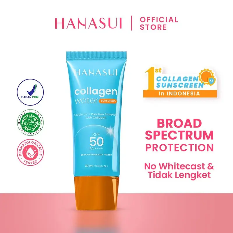 HANASUI Collagen Water Sunscreen SPF 50   BPOM 0