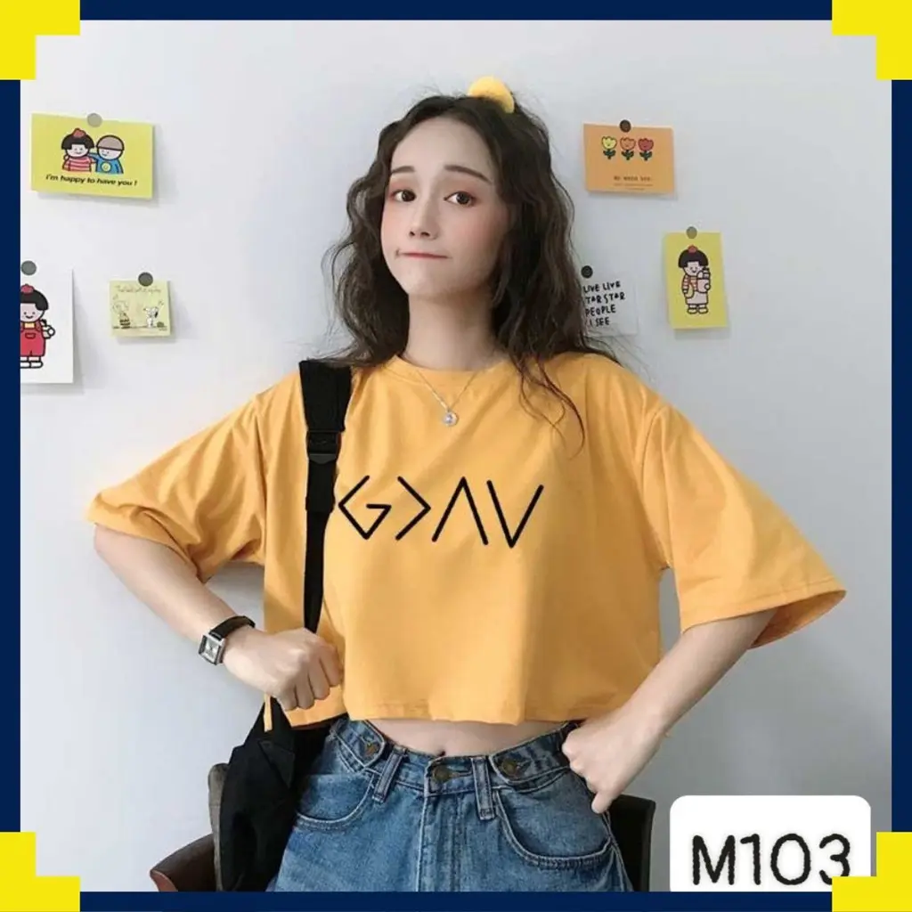 Áo Thun Nữ Croptop Áo phông nữ croptop form rộng, 5 màu thời trang Mã Áo M103