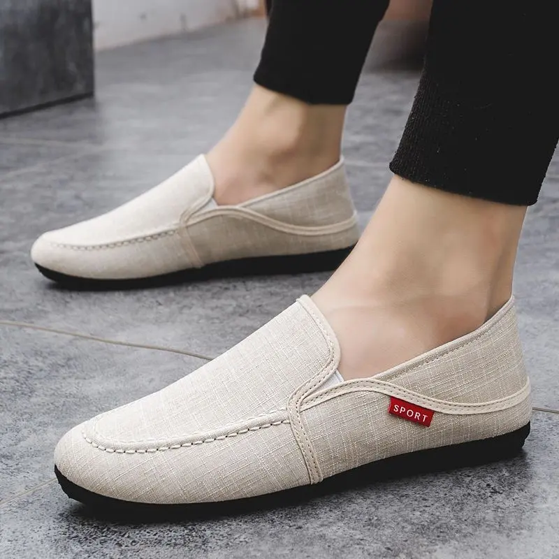 Giày Lười Nam, Gommino, Phong Cách Hàn Quốc, Giày Thường Ngày Thoáng Khí Mùa Lò Xo, Giày Vải Nam, Giày Thể Thao dễ phối đồ 2