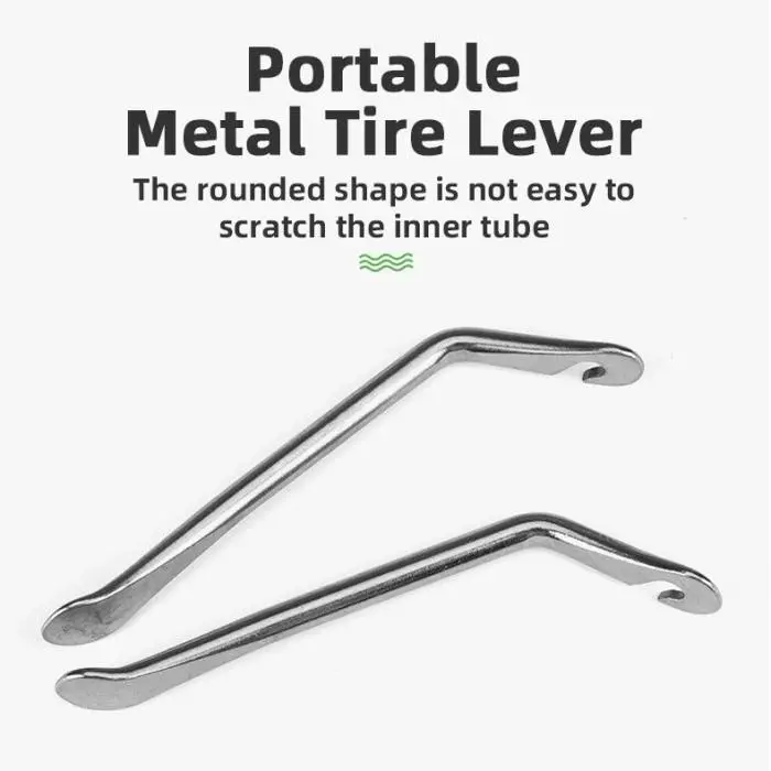 ROCKBROS GJ2145 Bike Inner Tire Repair Tool Set Kit Patch Cungkilan Lever Lem Tambal Ban Sepeda Metal Portable Outdoor 3