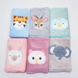 Handuk Bayi Karakter 3D Bordiran Premium 50x100 cm / Handuk Mandi Bayi Animal Series Baju Baby Gracia