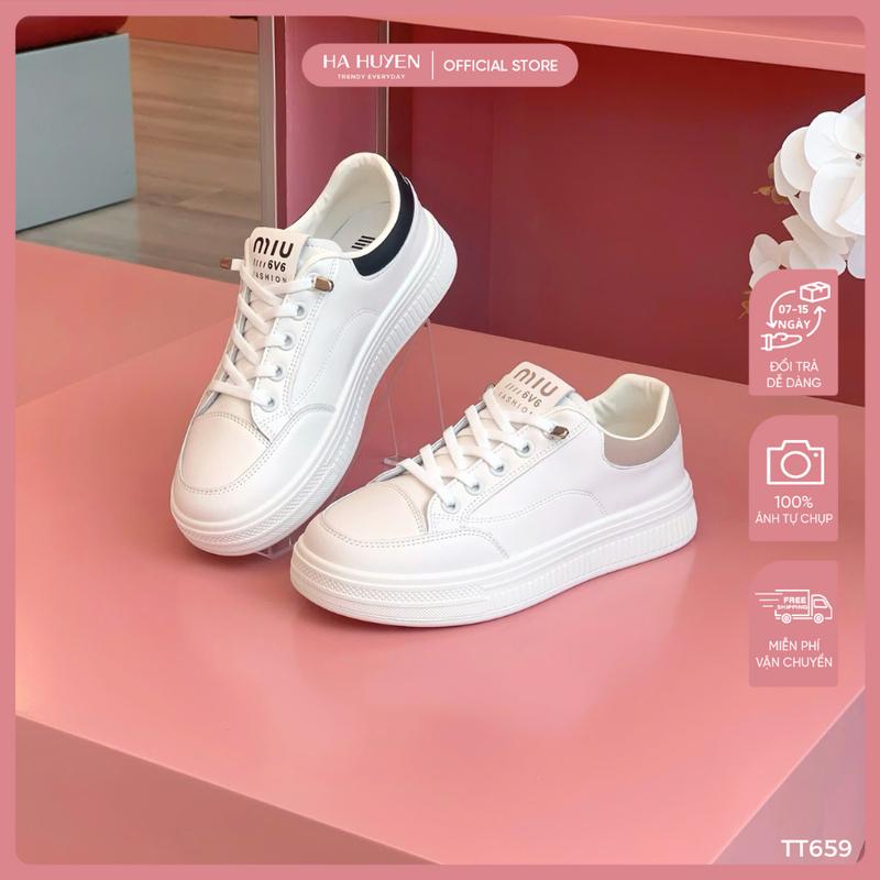 Giày thể thao nữ HÀ HUYỀN dây rút lưỡi Miu 3cm - TT659