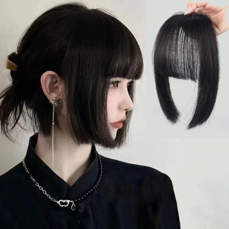 Mảnh Tóc Giả Cắt Princess, Tóc Mái, Tóc Nối, Tự Nhiên, Chịu Nhiệt Độ Cao, Tóc Giả Liền Mạch, Cho Bé Gái, Thích Hợp Mặc Hàng Ngày 0