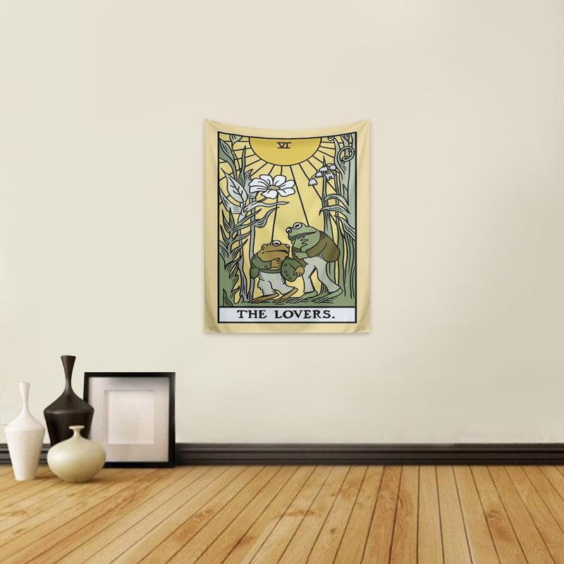 Product Introduction of Sunflower Plant & Frog Pattern Design Tapestry, Wall Hanging Canvas with Mounting Kit, Wall Decoration for Living Room, Bedroom, Dormitory, Room Decor 6