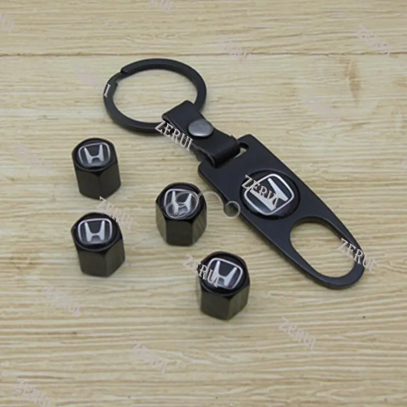 ZR For 4pcs HONDA Car Wheel Tyre Valve Air Cap Tire Nut Valve Caps Cover Decoration Accessories For Honda CRV BRV Clarity Odyssey Accord Fit Odyssey Acura Crosstour Jazz Vigor Passport