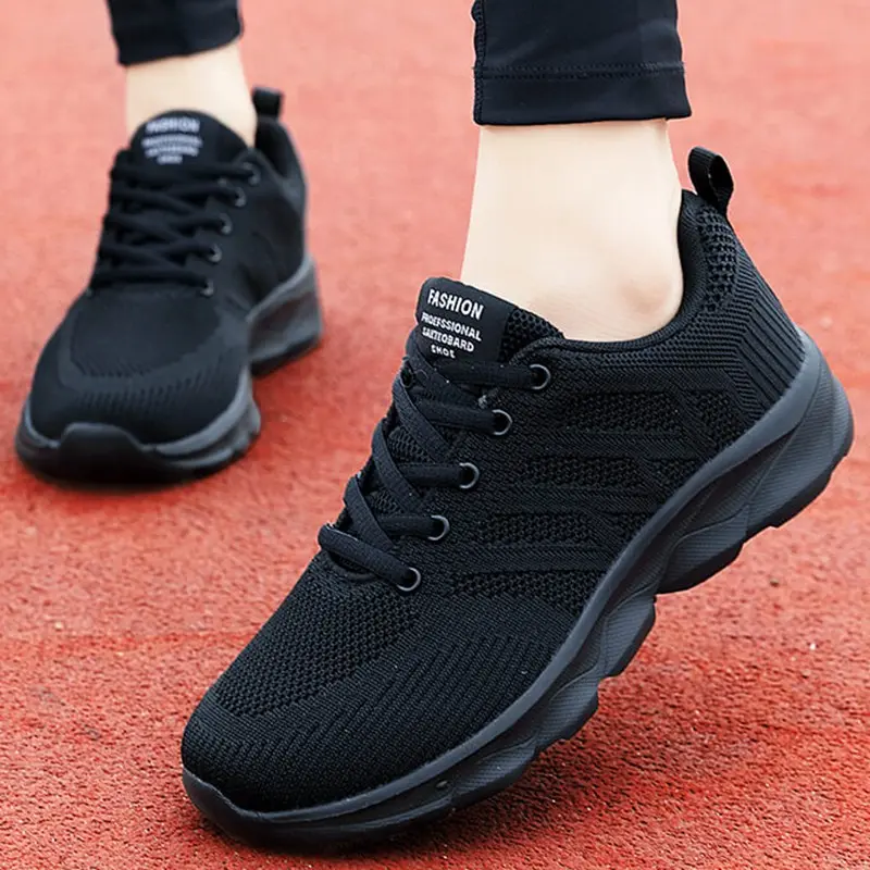 Kasut Kerja Wanita, Hitam dan Putih, Anti-gelincir, Lembut dan Selesa, Sesuai untuk Berlari Kasual, Baharu pada 2024 Shoes Casual Sneakers