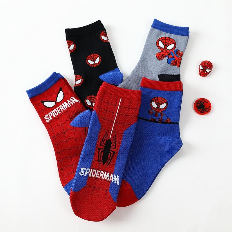 Product Introduction of Combo 5 đôi Tất cao cổ Siêu nhân nhện cotton co dãn, giữ ấm chân cho bé trai từ 2 - 10 tuổi 5