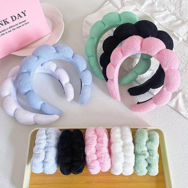 Product Introduction of Makeup Removal Face Washing Hair Accessories Set, 6 Counts/set Headband & Wristbands & Scrunchies & Flower Shaped Hair Clip, Facial Skincare Tool, Christmas Gift, Gifts for Women 11