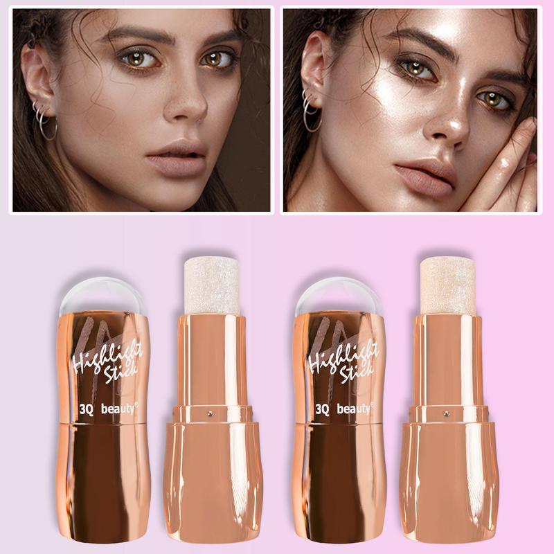 Product Introduction of Highlighter Stick, 3 Counts/set Long Lasting Shimmering Highlighter Stick, Multifunctional Highlighter for Eye Face Body, Makeup Accessories 3