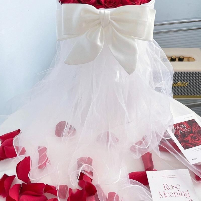 Elegant Wedding Accessories Short Simple Lace Edge Two Layer With Comb Bridal Veil Wedding Veil Women's Tulle 2