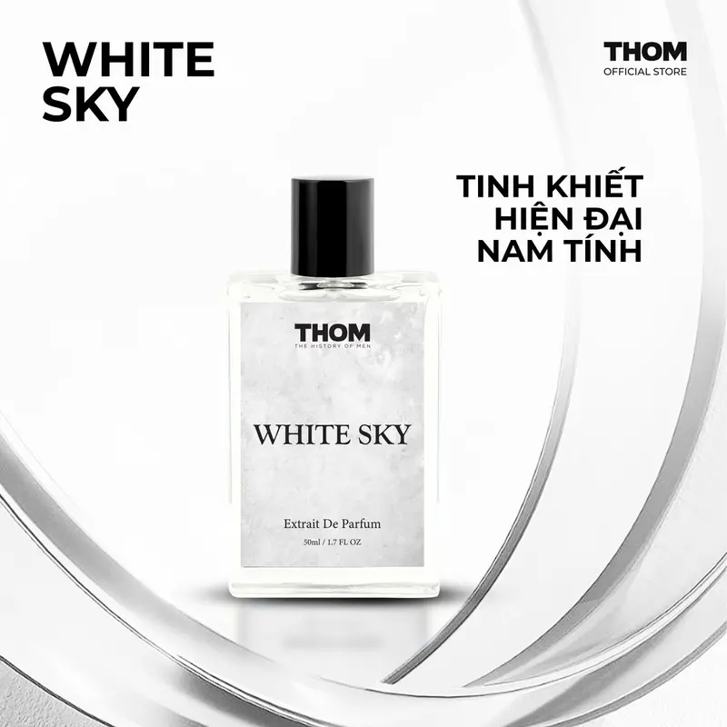 [MUA 1 TẶNG 1] Nước hoa nam - WHITE SKY - 50ml - Tặng sáp vuốt tóc - HAWAII - 150gr - THOM VN Chính Hãng 1