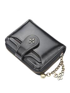 Cartera corta elegante y minimalista para mujer, monedero mini bifold versátil y moderno, portatarjetas hermoso para uso diario como regalo de cumpleaños
