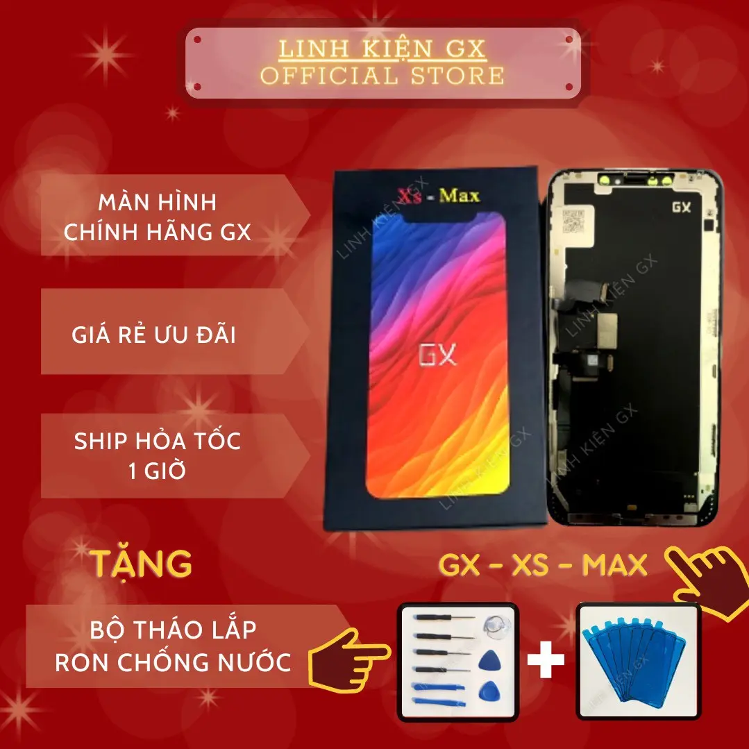 Màn hình cảm ứng  điện thoại Iphone Xs max màn hình linh kiện thay thế iphone xs max hãng GX màn OLED